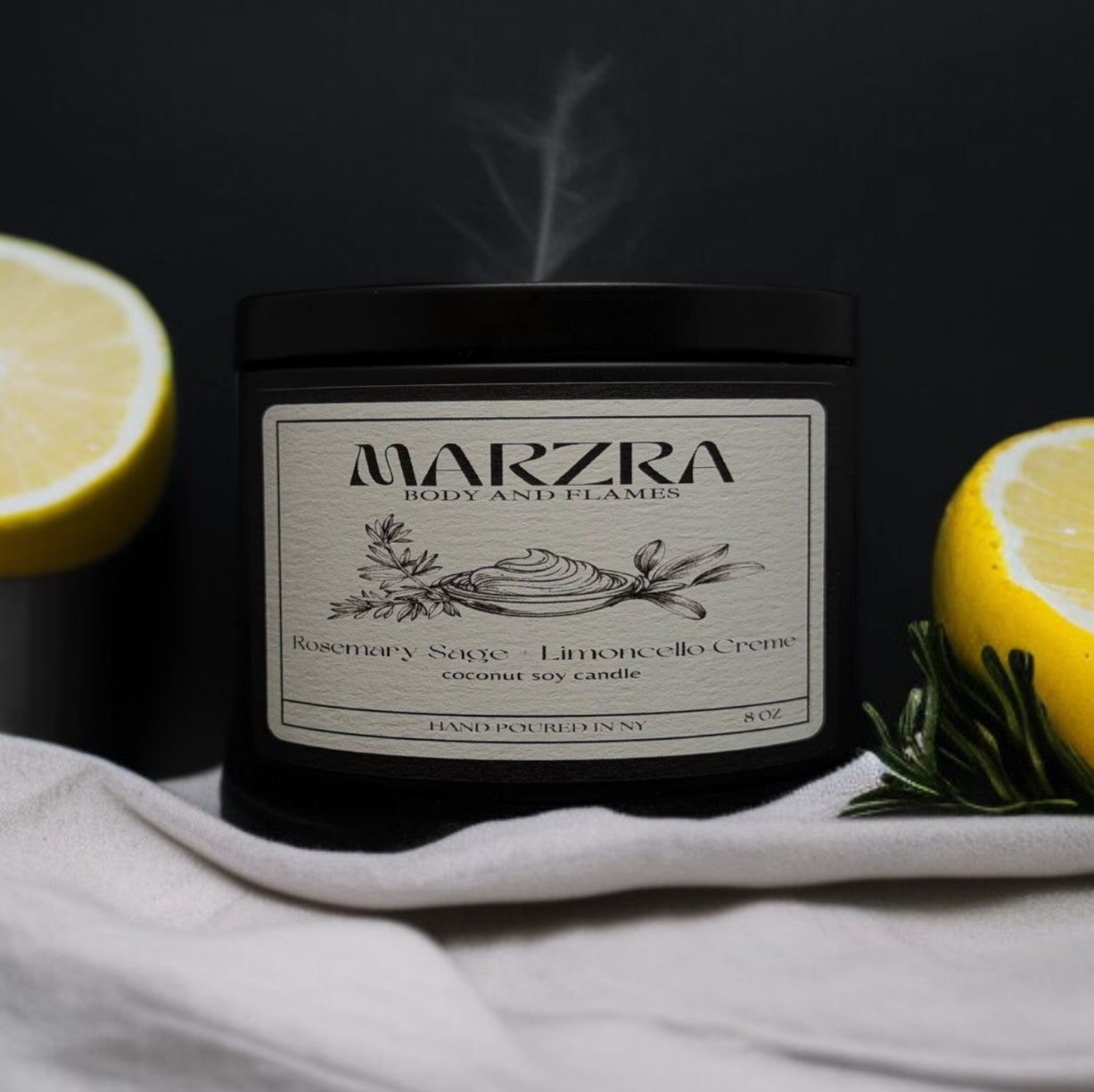 Rosemary Sage + Limoncello Creme Candle
