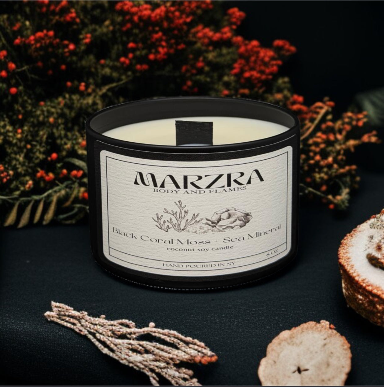 Black Coral Moss + Sea Mineral Candle